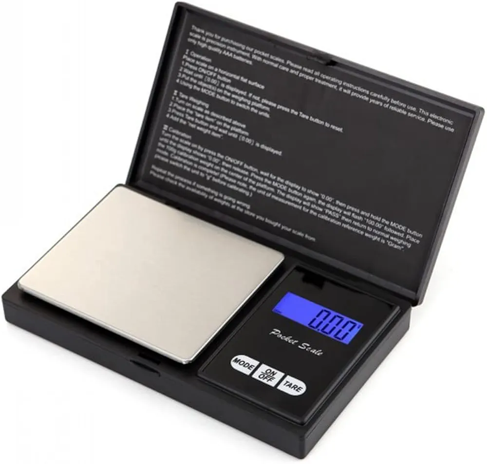 ikasus Weigh Gram Scale Pocket Scale Mini Food Scale Precise Kitchen Scale Portable Digital Pocket Scale LCD Display Electronic Digital Scale Jewelry Weight Gram Scale Precise Mini Scale 500g/0.1g