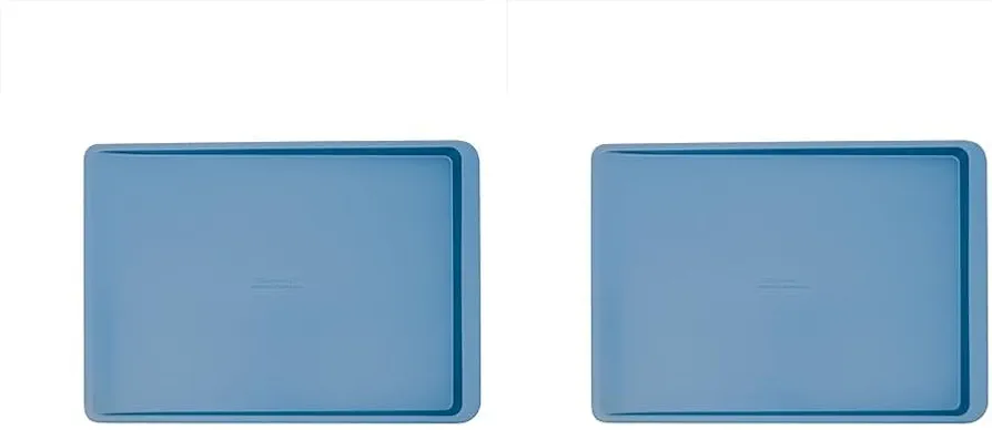 KitchenAid 13x18in Nonstick Aluminized Steel Cookie Slider, Blue Velvet (Pack of 2)