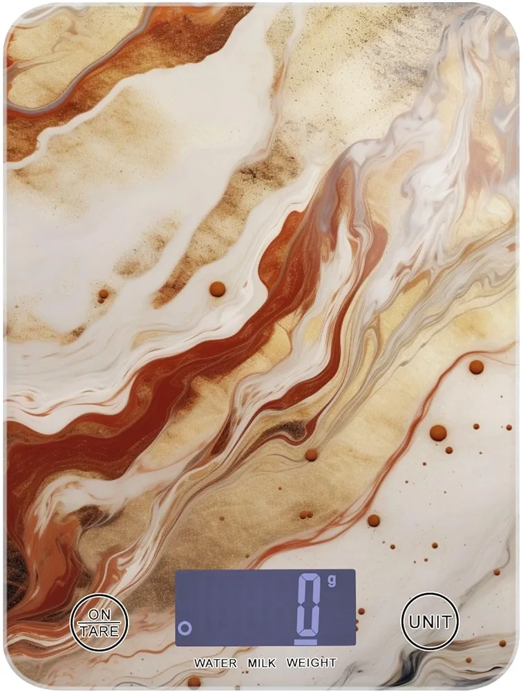 MNSRUU Food Kitchen Scale, Marble Gold Digital Food Scale, Kitchen Scales Digital Weight Scale for Food Ounces and Grams