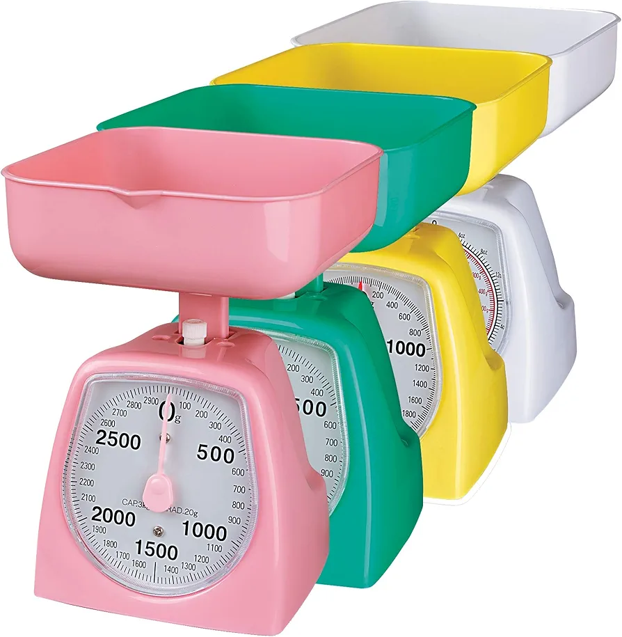 8508 Uniware Mini Dial Kitchen Food Scale,1Pc (Assorted Colors)(Capacity: 5kg/ 11lb), No Battery