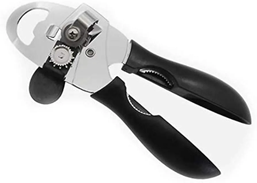 4 in 1 Can Opener Manual,Multi-Function Stanless Steel Opener with Ergonomic Handle,Heavy Duty Tin,Beer,Bottle and Can Opener