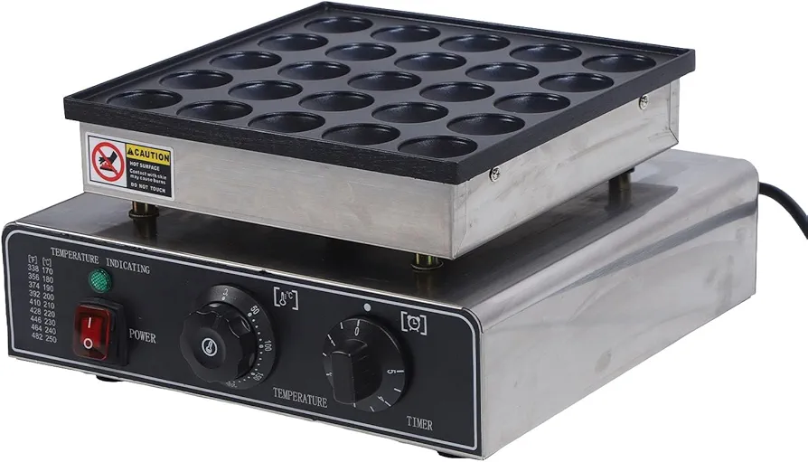 Mini Waffle Maker,Waffle Maker,Pancake Maker,Mini Waffle Iron,Waffle Maker for Kids,25 Holes,Multipurpose Waffle Maker,Non-Stick Surfaces
