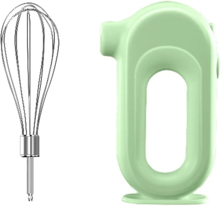 MINI Household Cordless Electric Hand Mixer USB Rechargable Handheld Egg Beater With 2 Detachable Stir Whisks 4 Kitchen Aid Hand Mixer Attachments Professional 5 plus Attachments (Green, One Size)