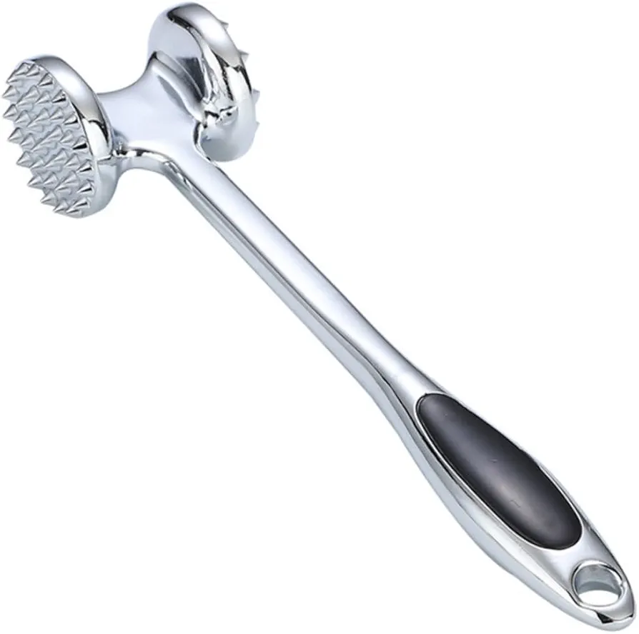 Zerodeko 1pc Meat Hammer Cooking Mallet Kitchen Mallet Pounder Butcher Hammer Pork Hammer Meat Softener Tool Beef Hammer Chicken Tenderizer Poultry Hammer Pork Mallet Steak Zinc Alloy Black