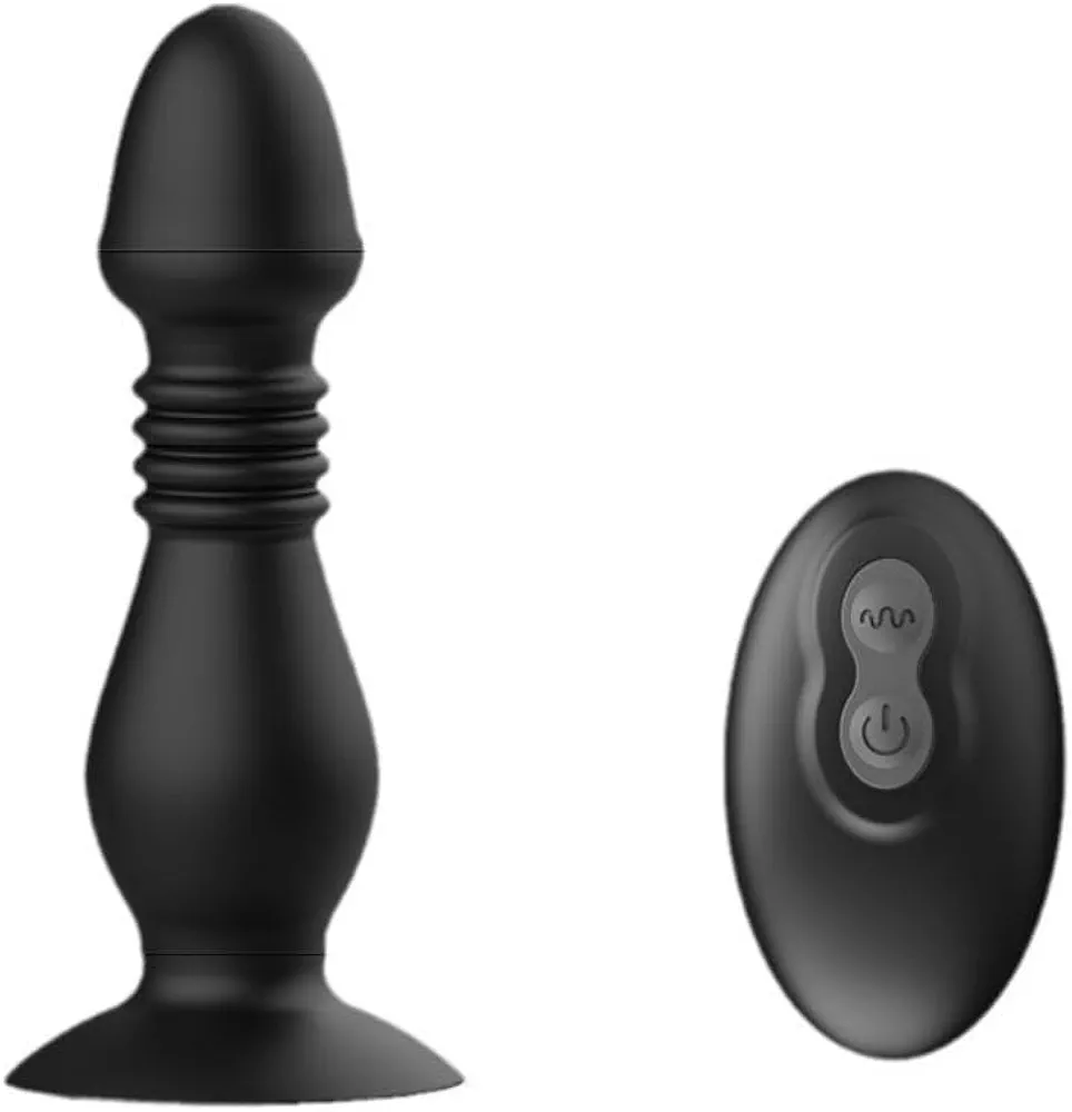Male Thrusting Prostate Massager Telescopic Butt Anal Plug Vibrator Adult Sex Toy for Men Women Wireless Remote Ass Anal Dildo Buttplug Male Prostate Massager 18