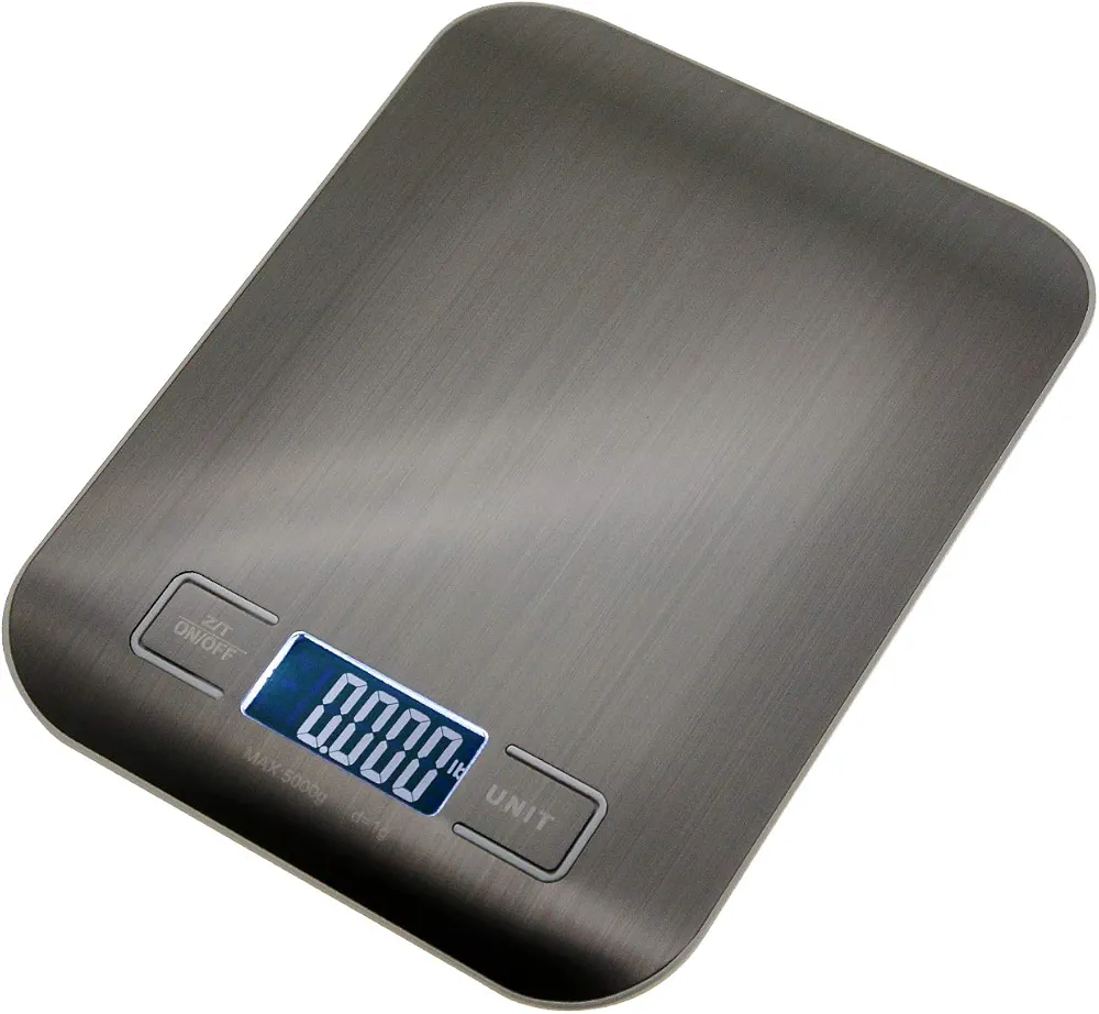 Stainless Steel Kitchen Scale Electronic Scales Digital Food Scale for Cooking with Precision Weighing Measuring Unit Conversion Switch g/kg/lb/oz/ml/Milk ml
