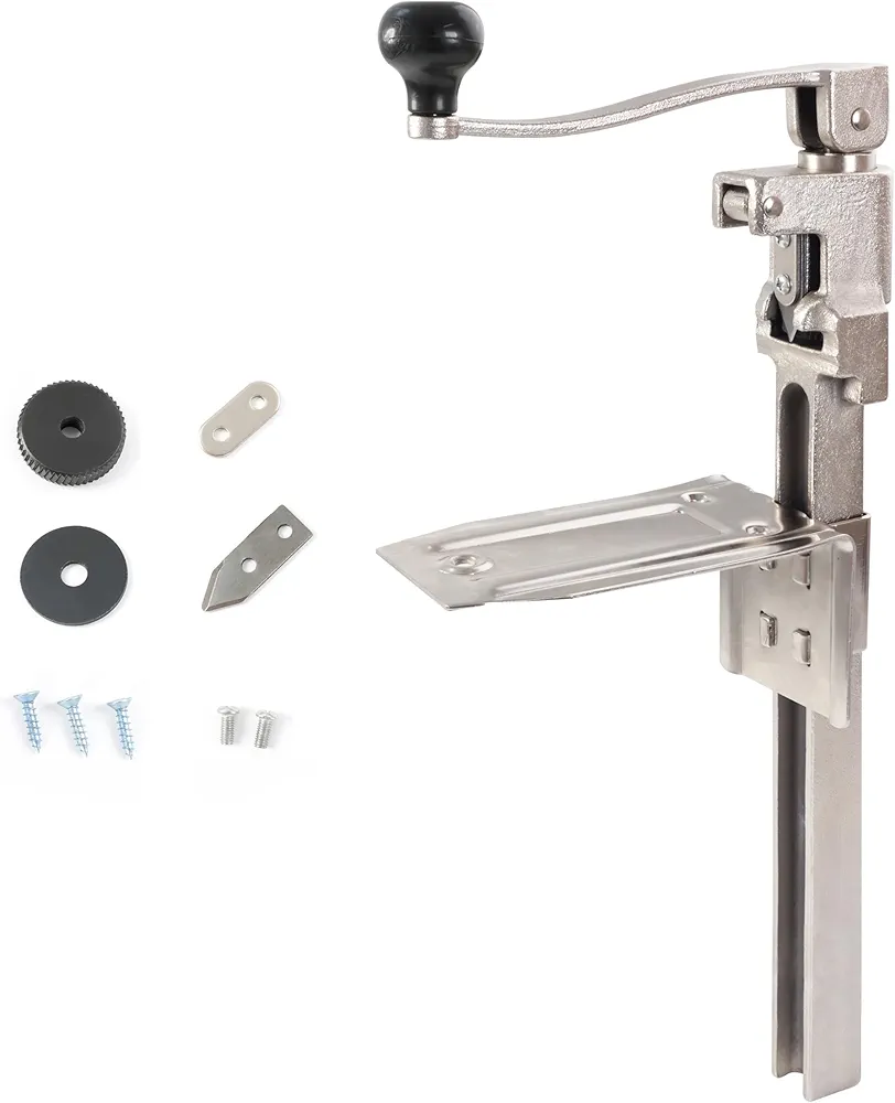 MoHern Commercial Can Opener Heavy Duty, Industrial Can Opener for #10 Cans, Compatible with Edlund #1, Manual Can Opener with Plated Steel Base for Restaurant, Food Store, Hotel, Bar, Home up to 11’’