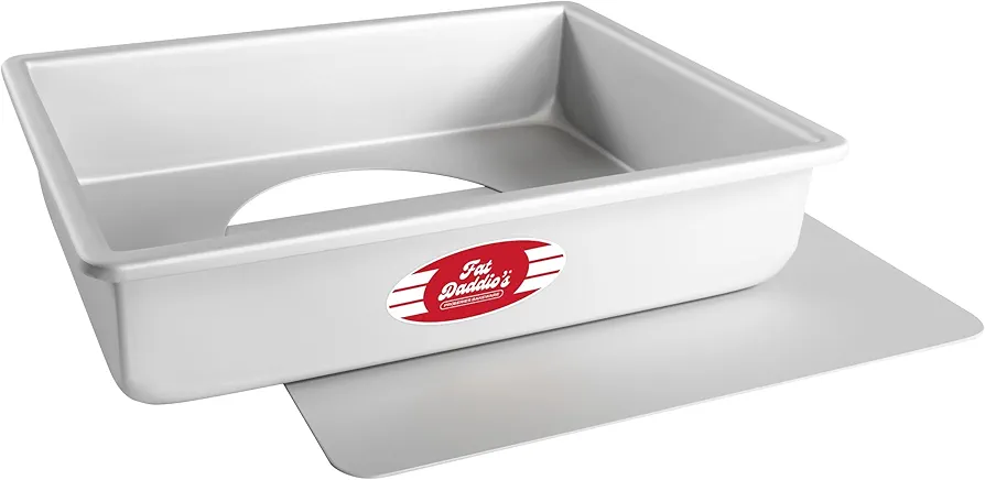 Fat Daddio's POBCC-9133 Anodized Aluminum Sheet Cake Pan with Removable Bottom, 9 x 13 x 3 inch