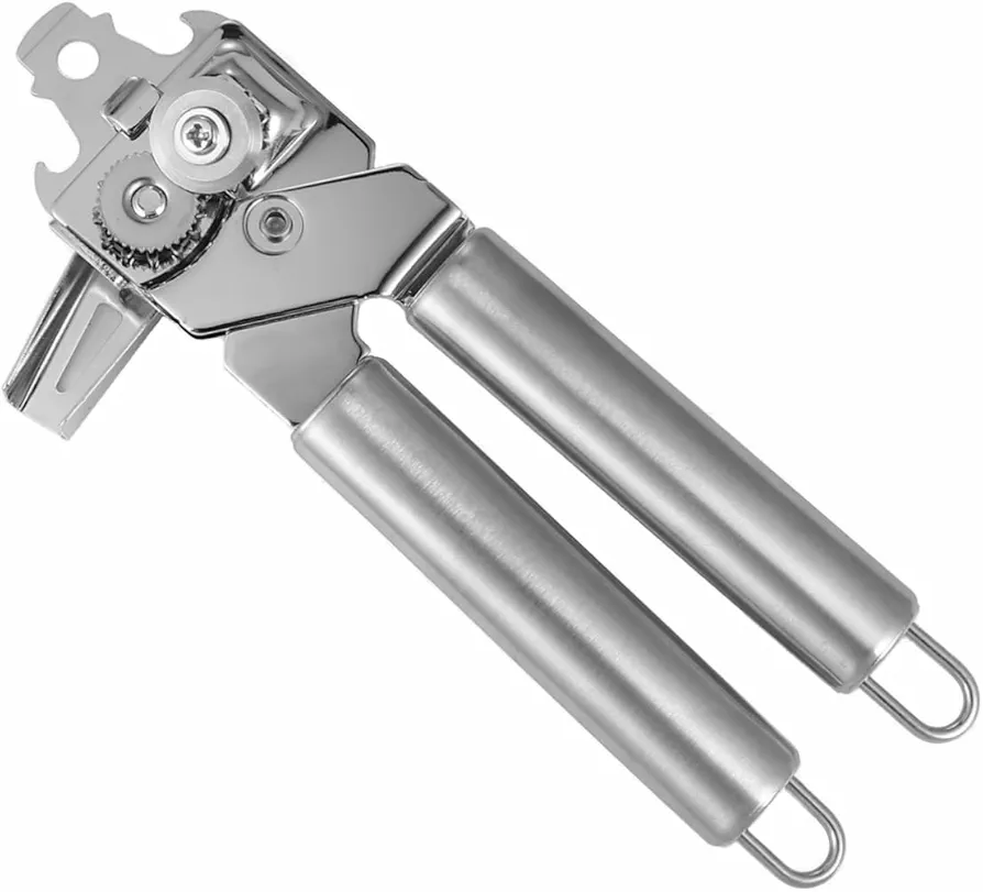 Stainless Steel Can Opener Multifunctional Can Opener Manual Can Opener Beer Can Opener Multi-function Can Opener Three-in-one Can Opener Professional Food Safety Opener Silver