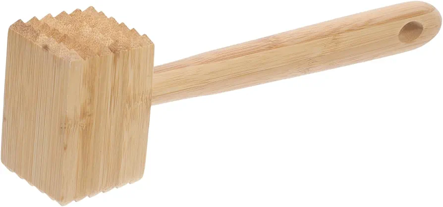 VOSAREA Wooden Meat Tenderizer Mallet Marinating Prep Tool Wooden Chicken Poultry Pounder Steak Hammer for Kitchen Restaurant