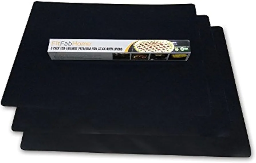 3 Pack Large Non Stick Oven Liners Mat BPA and PFOA Free, Protect the Bottom of Electric or Gas Oven Toaster Oven Stovetop Air Fryer Grill…