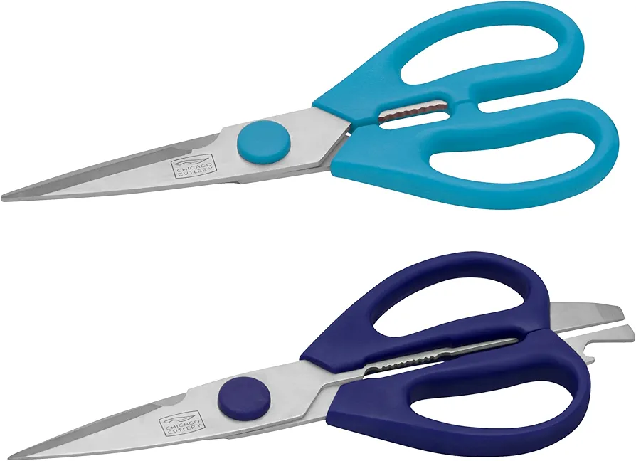 Chicago Cutlery 2 Piece Kitchen Shears in Blueberry and Blue Frost