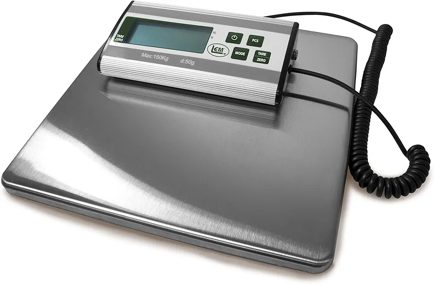 LEM Products 330 lb. Stainless Steel Digital Scale, Silver