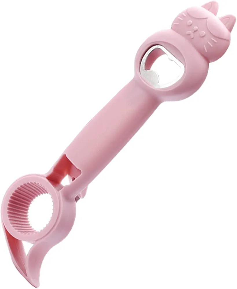 Can Opener 4 in 1 Tin Opener Cartoon Cat Bottle Opener for a Variety of Beer Bottles Beverage Bottles and Cans