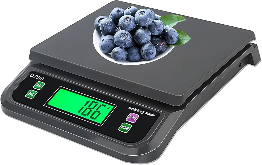 66LB 30kg Large Digital Kitchen Scale, with Tare and Prep Counting Scales Commercial Food Baking Bakery Scales LCD Display Adapter Included g/oz/lb/kg/tl/ct 6 Unit for Deli Meat pet Food LNXDMWMS