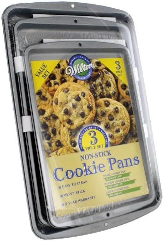 Wilton Non-Stick Cookie Pans, 3 Piece Value Set