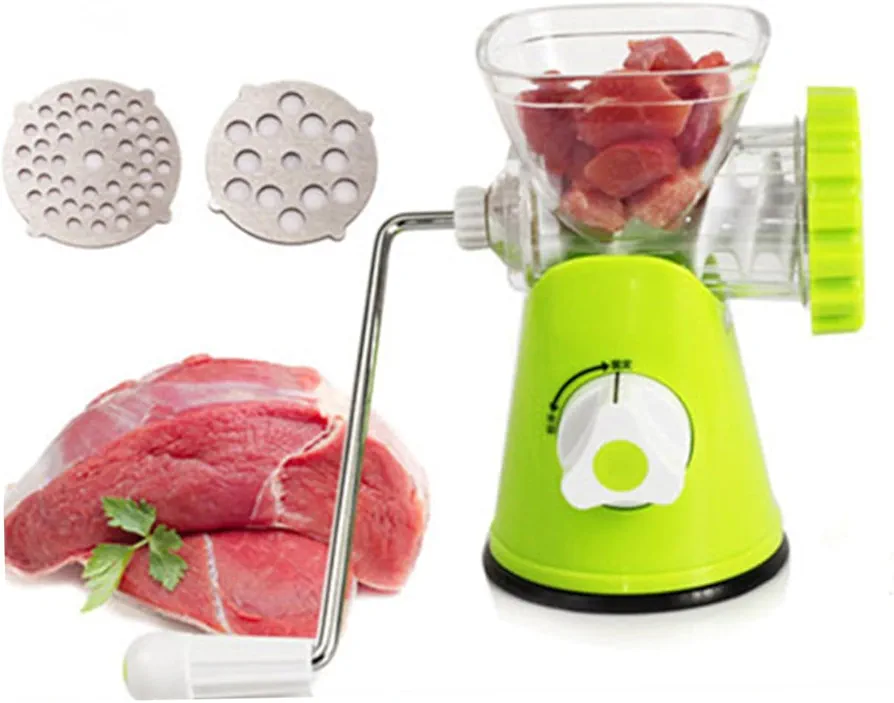 STOBAZA Meat Grinder Kitchen Mincer Maunal Meat Mincer Hand Crank Mincer Stuffer Green