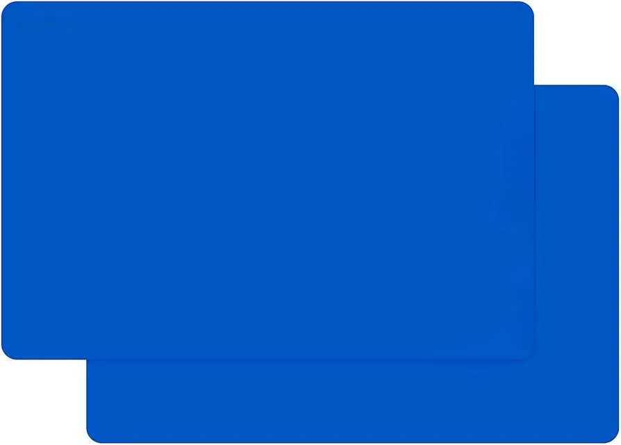 20 * 16” Silicone Protective Mats 2-Pack, Arts & Crafts Mats, Non-Stick Extra Large Pastry Baking Mats, Heat Mats, Pot Mats, Tabletop Protectors, Heat Resistant Mats Countertop Protectors (Blue)