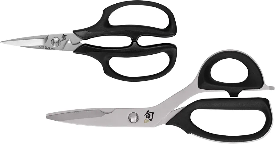 Shun Classic 2-Piece Shear Set, Heavy Duty Cooking Scissors, Durable 420J2 Stainless Steel, Padded Handle for Extra Comfort, Kitchen Shears Set for Professional and Home Chefs