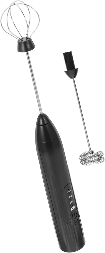 Frother Handheld Small Hand Mixer Electric Mixer Handheld Mixer USB Rechargeable Hand Mixer Egg Whisk for Blending, Whisking, Beating& Stirring (Black) Cake Mixer Handheld Power Tools