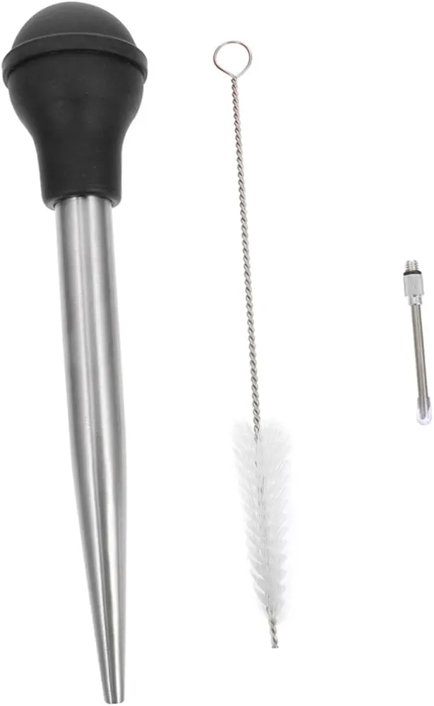 Turkey Needle Flavor Injector Seasoning Injector Meat Injector Bbq Sauce Injector Spice Injecting Tool Bbq Injector Barbecue Meat Turkey Baster Turkey Injector Stainless Steel